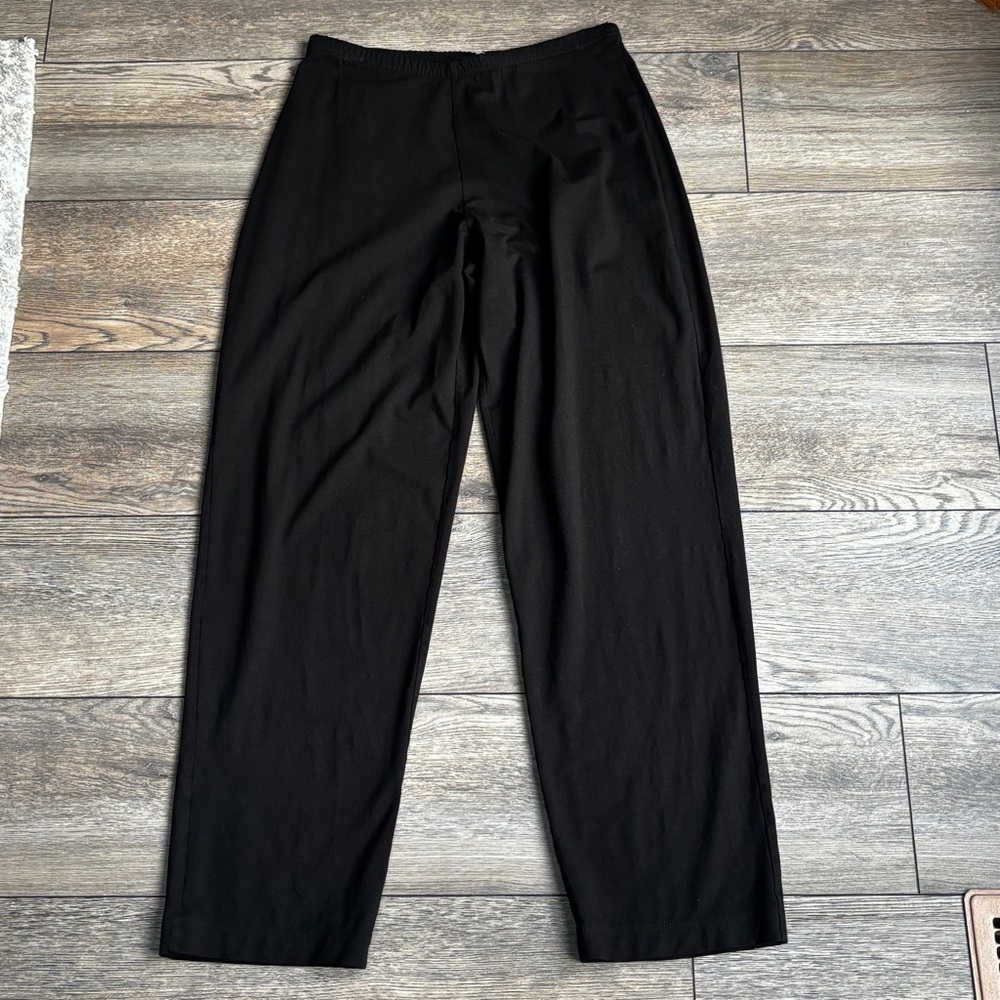 J Jill Black Knit Pull On Comfortable Stretch Lounge Pants Sz Small PETITE